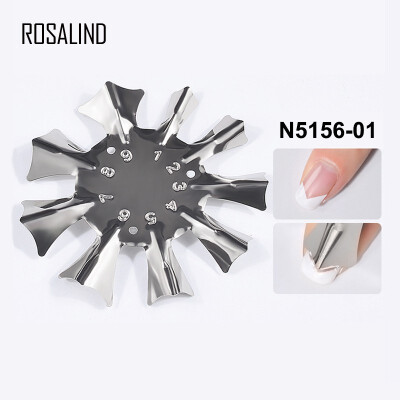 

ROSALIND 1PC French Manicure Modeling Shaping Stainless Stamping Plates For Crystal Nail Making Art Tools