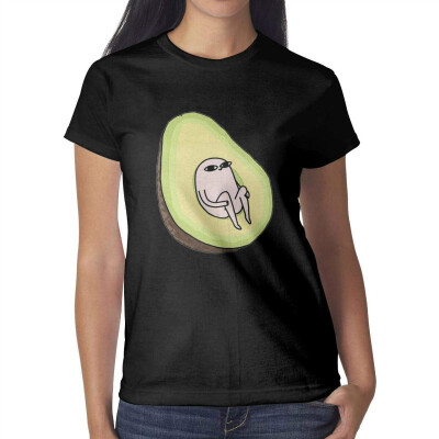 

Melinda Avocados Fresh Womens Black t Shirts Fashion Pretty Women Cotton tee Shirts