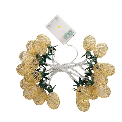 

2019 New 10PCS20PCS Metal Hollowed-out Pineapple Shaped Festival Decorative Lamp String Home Decoratiion Lights Strap