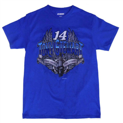 

14 Mens Blue Tony Stewart Tee Shirt Stewart-Haas Racing T-Shirt