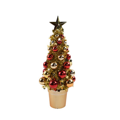 

New&new fine arts Christmas tree ball tree Christmas decorations desktop counter window decoration colorful round ball tree creative small gifts party scene layout props festive supplies medium B