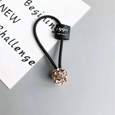 

Korean Simple Headwear Crystal Ball Elastic Hair Bands Women Fashion Hair Accessories