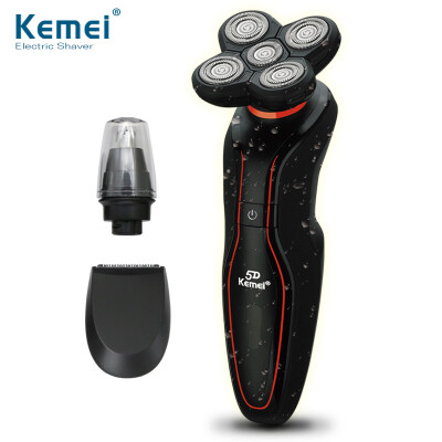 

Kemei Washable 5 Heads Electric Rechargeable Shaver Triple Blade Electric Shaving Razors Men Face Care 5D Floating