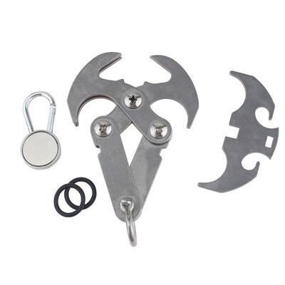 

MyMei Multi Function Graping HOOK Silver Extras Power Gravity Magnet Hiking Emergency tools Travel tools