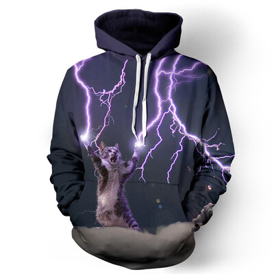 

QYDM020Mens Hoodie 3D Printed Women Pullover Sweater