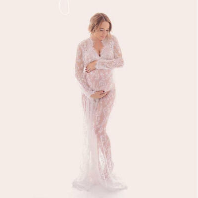 

Fashion Women Swimwear Floral Lace Crochet Bikini Beach Cover Up Long Maxi Dress