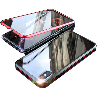 

Luxury 360 Degree Phone Protective Magnetic Case For iPhone  Max XR X 7 8 Plus 8Plus coque iPhonex Brand Full Body Men Cover