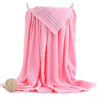 

Sanli pure cotton plain color towel is satin stalls back blanket home office lunch break four seasons general blanket single 150 × 200cm peach pink