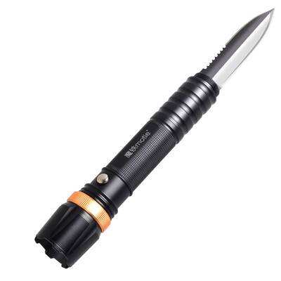 

Magic iron MOTIE T16 self-defense flashlight long-range LED direct charge waterproof lamp with outdoor tools survival knife with 18650 battery