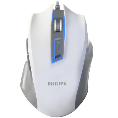 

Philips (PHILIPS) SPK9401W 8-кнопочная четырехскоростная переменная скорость света игра мышь вибрационная мышь белая мышь власти