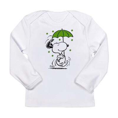 

CafePress Snoopy Raining Clovers - Long Sleeve Infant T-Shirt