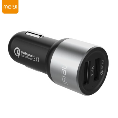 

MEIYI KC13 Quick Charge 30 Car Charger QC30 2 Port USB Fast Charger Adapter for iPhone Samsung Xiaomi HTC Tablet Car-Charger