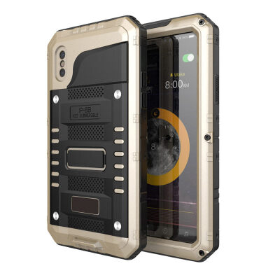 

Rugged Metal Armor Case For iPhone 6 6S 7 8 Plus X Case Waterproof Shockproof 360 Full Body Protective For Apple iPhone X Case