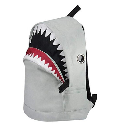 

3D Shark Canvas Backpack Kids Book Bag School Backpack for Children Toddler Girls Boys