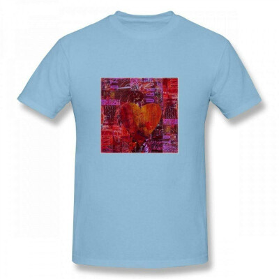 

Andrea Haase Love&Hearts Art Painting with Heart&Typography in Warm red Colors Men T-Shirt