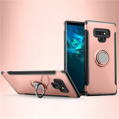

Fecoprior Back Cover For Samsung Galaxy Note 9 Note9 Case Car Holder Stand Hard PC Silicon Ring Suction Bracket Celulars