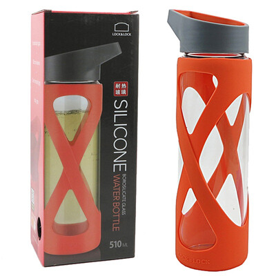 

Lock & lock heat-resistant glass cup-X type 510ml LLG931R orange