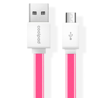 

Cool Coolpad 2A fast charge Micro USB port phone interface transparent jelly data cable charge line Andrews phone power cord 1 m red CC-003A