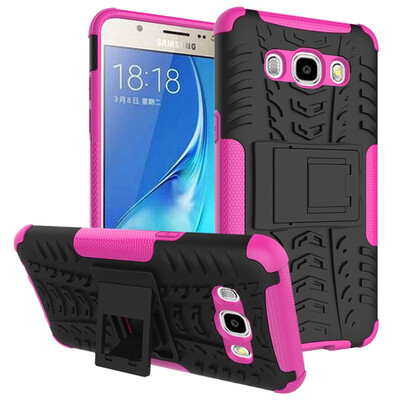 

Fivice Samsung J5105 2016 Case TPU anti-fall tire pattern back clip bracket phone case