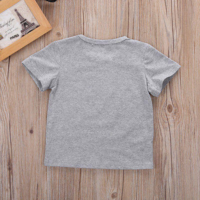 

Baby Toddler Kids Girl Boy Clothes Cotton Mum Heart Tops T-shirt Casual Shirt