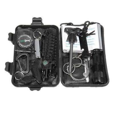 

13 in 1 Professional Multifunction First-Aid Kit SOS Emergency Camping Survival Equipment Kit Outdoor Tactical Hiking Gear Multi T