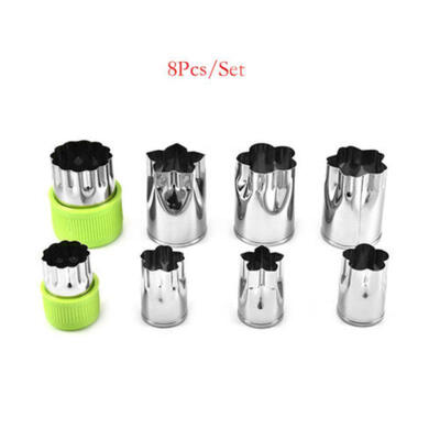 

8Pcs Flower pattern Cookie Fondant Cake Icing Cutter Tool Mold Biscuit Decor Set