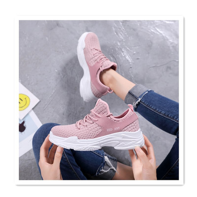 

New wild casual running shoes flat sneakers breathable ghost step sports mesh dance shoes female