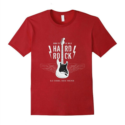 

Born To Be Hard Rock Old School Rock Forever Guitar T-Shirt