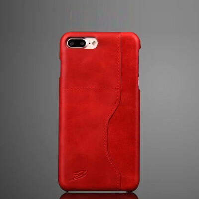 

New iPhone7Plus Mobile Phone Back Shell Top Layer Leather Card Leather Back Cover