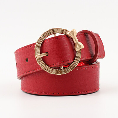 

Badinka 2018 New Korean Cute Ladies Gold Bow Belt Womens Wide Black Red Brown Faux Leather Belts for Women Jeans Pants Cinturon