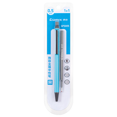 

COMIX GP5005 Alice series metal pen water pen signature pen gift 1 pen 05mm blue