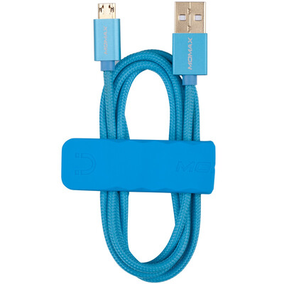 

MOMAX (MOMAX) 1-TAKE Andrews data cable charging cable connection double-sided Micro USB positive and negative insert elite braided wire 1m blue