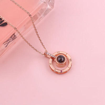 

I LOVE YOU in 100 languages Gold Silver Pendant Necklace For Memory of LOVE