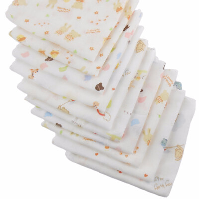 

5pcs 100 Cotton Gauze Newborn Baby Infant Cartoon Face Hand Bathing Towel Bibs 3131cm Feeding Square Towels Handkerchief