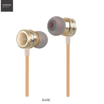 

HOCO Metallic Universal Earphones with Mic Wired Headset 35mm Jack with Remote for Apple iPhone Samsung Xiaomi Earbuds in-Ear