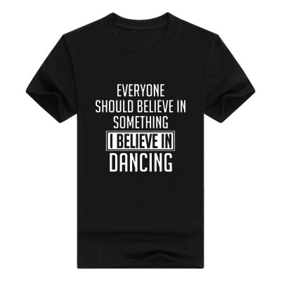 

Dancer Gift Believe In something Dancing Short Mens Tshirt