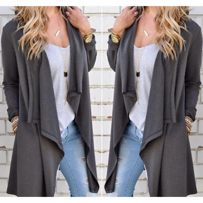 

Women Spring Fall Loose Sweater Long Sleeve Knitted Cardigan Outwear Jacket Coat
