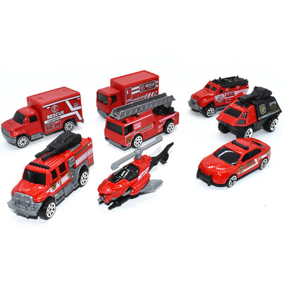 

Car Toys6 PCS Fire Engine Truck Car Toy Set Push Car Toys for Boys Birthday GiftVehicle Gift Set