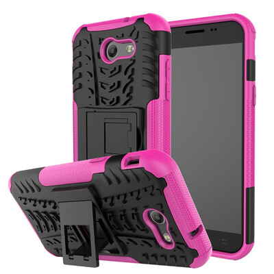

Fivice Samsung J3 prime Case TPU anti-fall tire pattern back clip bracket phone case