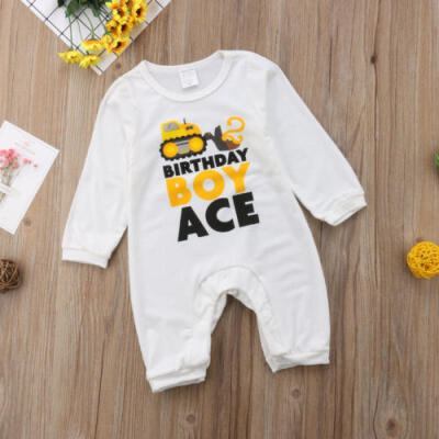 

Cotton Kids Baby Boys 2 Years Birthday Romper Jumpsuit Playsuit Outfits Clothes