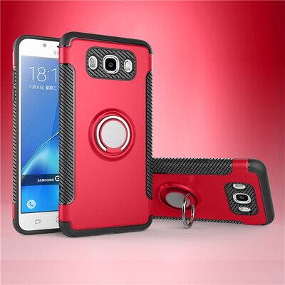 

Fivice Samsung Galaxy J7 2016 case PC metal ring shell magnetic car bracket TPU phone case