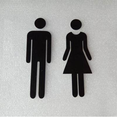 

Removable 3D Toilet WC Sign Man Women Decor Decal Art Wall Sticker Mirror Decor