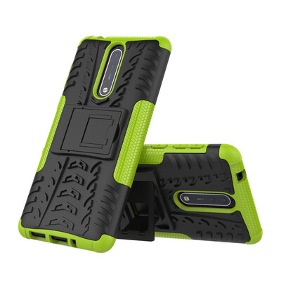 

Fivice Nokia 8 Case TPU anti-fall tire pattern back clip bracket phone case