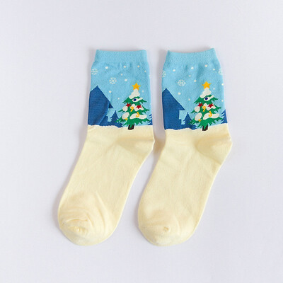 

2018 New Design Christmas Santa Claus Socks Women Cotton Short Elk Winter Socks Cartoon Deer Snow Man Cute Socks New Year Gift