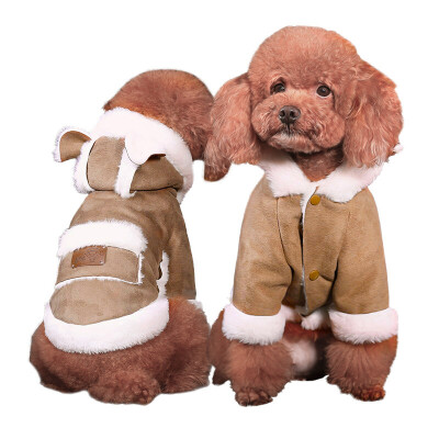 

Jingdong JOY joint name Huayuan pets hoopet dog Schnauzer Yorkshire puppy thickening plush stitching two feet clothes