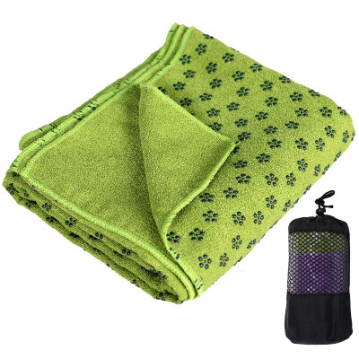 

Upanishad yoga shop towel widened 187 * 82cm sweat anti-skid yoga pad blanket with net bag water blue