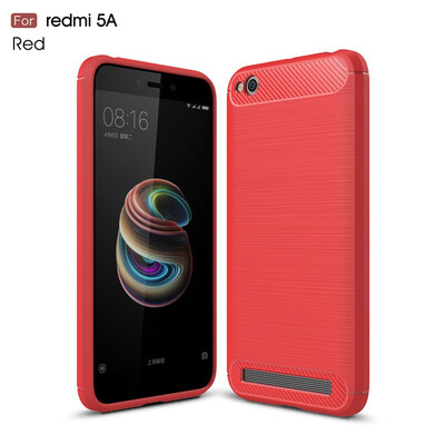 

Fivice Xiaomi Redmi 5A case Luxury brushed carbon fiber TPU soft shell