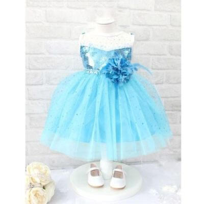 

Baby Girl Sequin Princess Dress Elsa&Anna Party Formal Party Tutu Dress Sundress