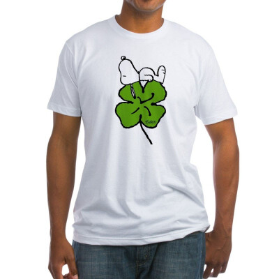 

CafePress - Snoopy&Clover - Fitted T-Shirt Vintage Fit Soft Cotton Tee