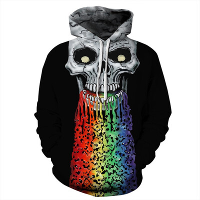 

QYDM-364 Mens Hoodie 3D Printed Women Pullover Sweater